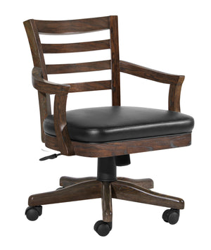 Legacy Billiards Sterling Gas Lift Game Chair in Whiskey Barrel Finish