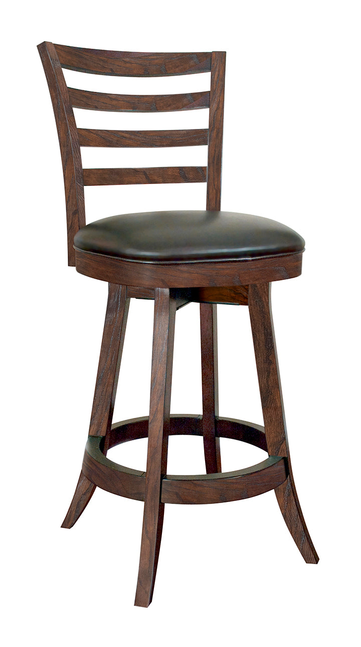 Legacy Billiards Harpeth Ladder Backed Barstool in Whiskey Barrel Finish Primary Image