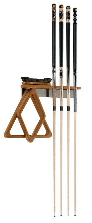 Legacy Billiards Vera Wall Cue Rack in Walnut Finish