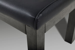 Legacy Billiards Baylor Backed Dining Bench Cushion and Leg Closeup