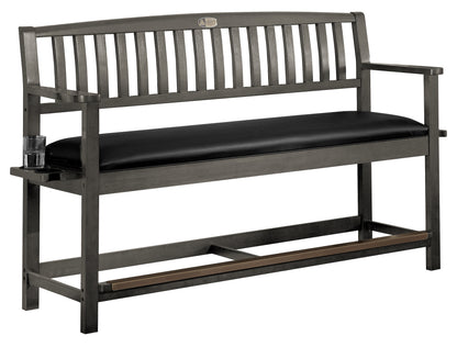 Legacy Billiards Classic Backed Storage Bench in Shade Finish
