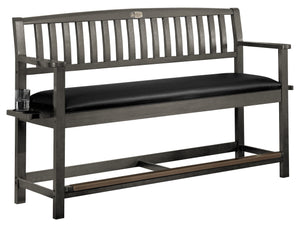 Legacy Billiards Classic Backed Storage Bench in Shade Finish