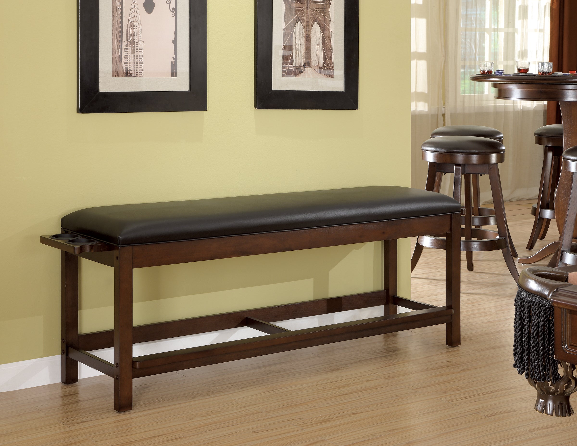 Legacy Billiards Classic Backless Storage Bench Closed Room Shot
