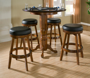 Legacy Billiards Classic Pub Table with 4 Sterling Backless Barstools Room Shot