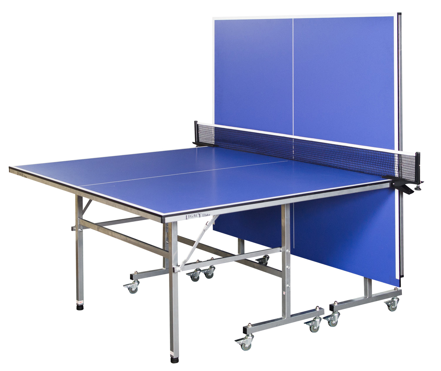 Legacy Billiards Elite Table Tennis Table Shown with One Half Folded