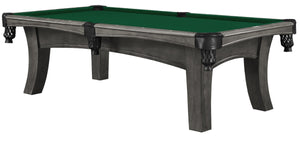 Legacy Billiards 8 Ft Ella Pool Table in Shade Finish with Dark Green Cloth