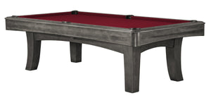 Legacy Billiards 7 Ft Ella II Pool Table in Shade Finish with Red Cloth