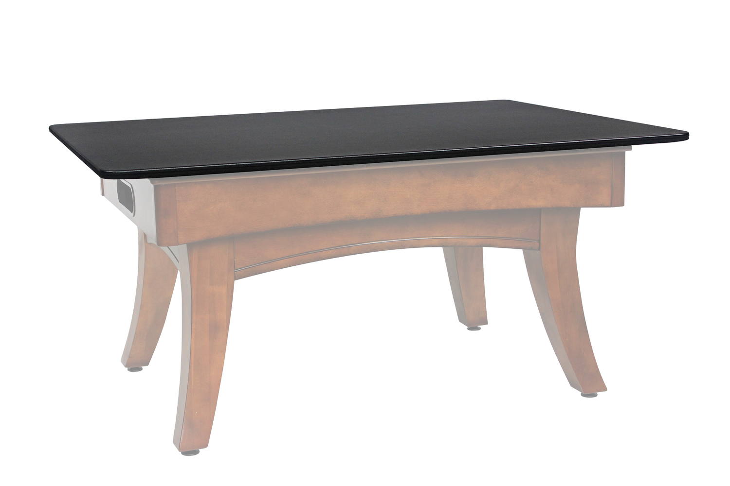 Legacy Billiards 2 in 1 Game Table Top Shown on Top of an Ella Bumper Pool Table Primary Image