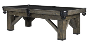 Legacy Billiards 8 Ft Harpeth Pool Table in Smoke Finish with Black Cloth Primary Image