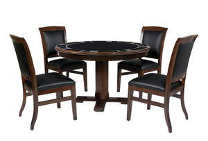 Legacy Billiards Heritage 3 in 1 Game Set with Table and 4 Chairs in Nutmeg Finish