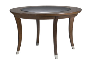 Sterling 54 Inch Flip Top 2 in 1 Game Table with 4 Heritage Dining Chairs in Black Onyx Finish