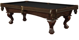 Legacy Billiards 8 Ft Megan Pool Table in Nutmeg Finish with Black Cloth