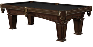 Legacy Billiards 7 Ft Mesa Pool Table in Nutmeg Finish with Black Cloth