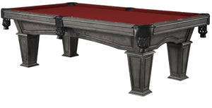 Legacy Billiards 7 Ft Mesa Pool Table in Shade Finish with Red Cloth