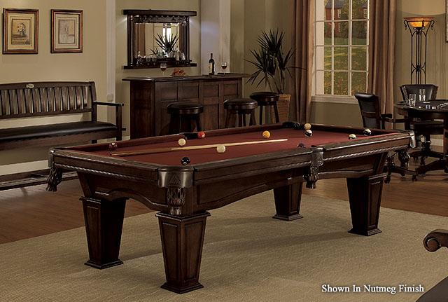 Legacy Billiards 7 Ft Mesa Pool Table in Nutmeg Finish Room Shot