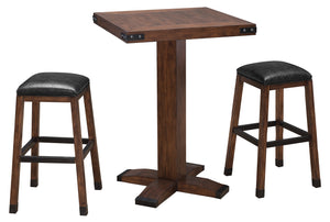 Legacy Billiards Harpeth Backless Barstools with Harpeth Pub Table