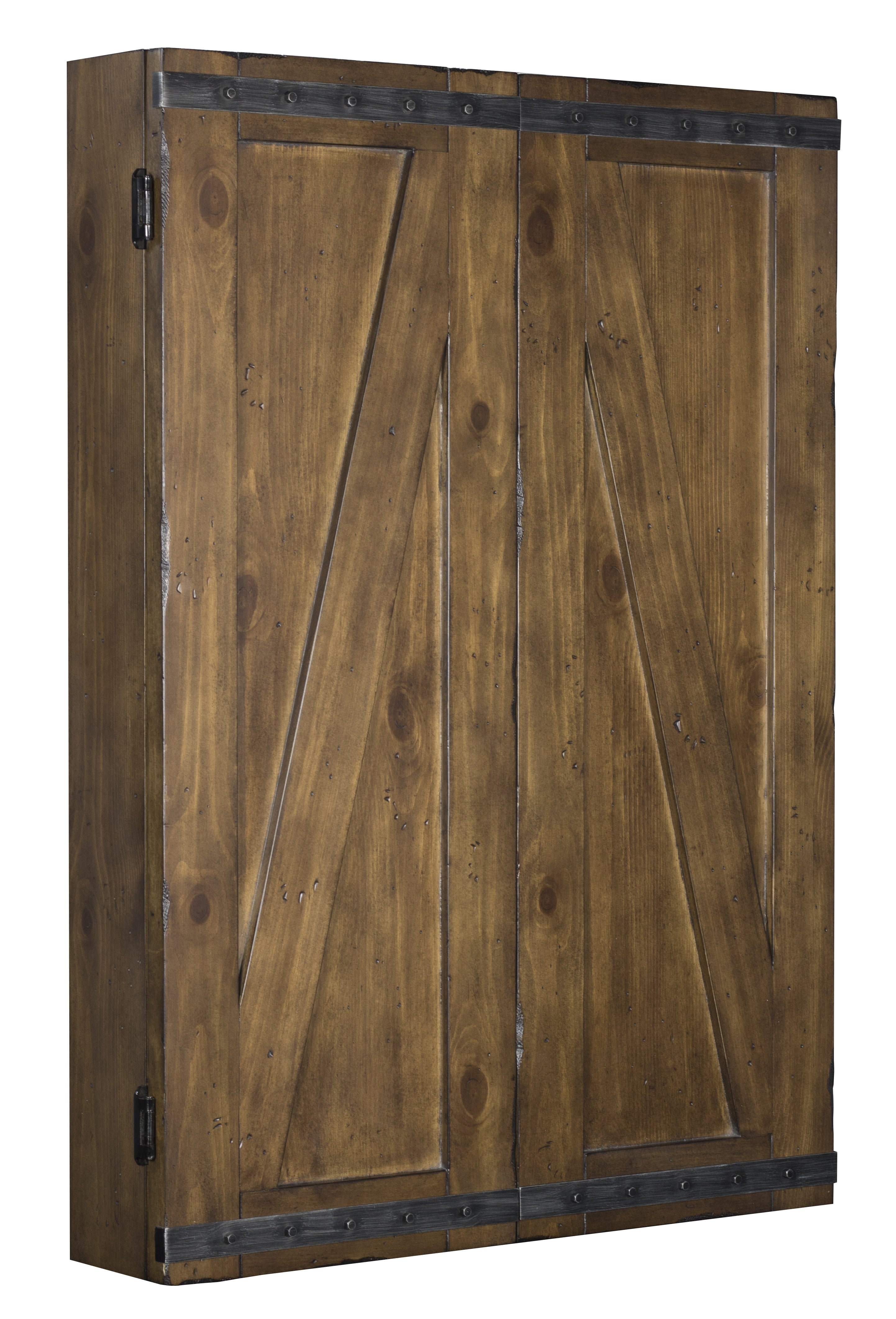 Legacy Billiards Harpeth Rustic Dartboard Cabinet in Gunshot Finish