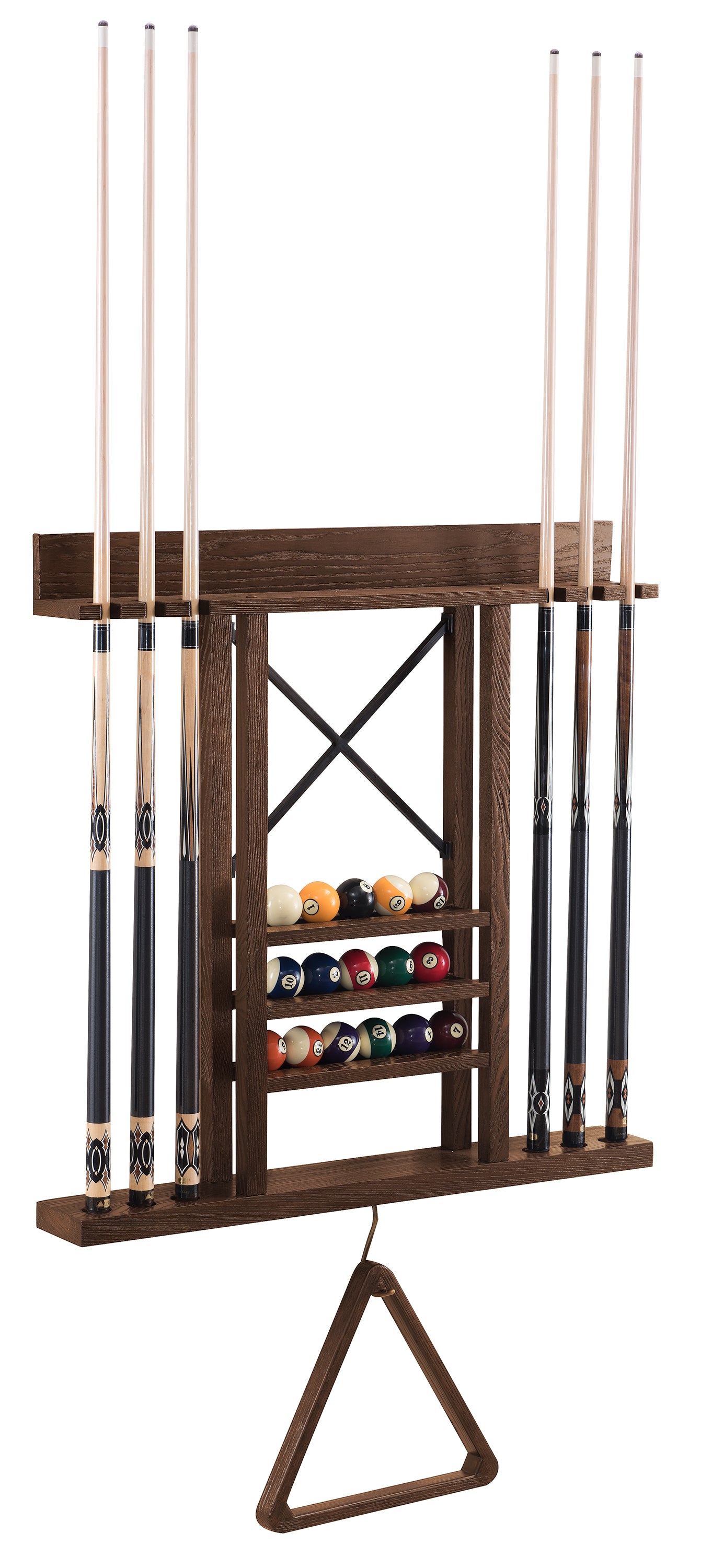 Legacy Billiards Harpeth Wall Cue Rack in Gunshot Finish