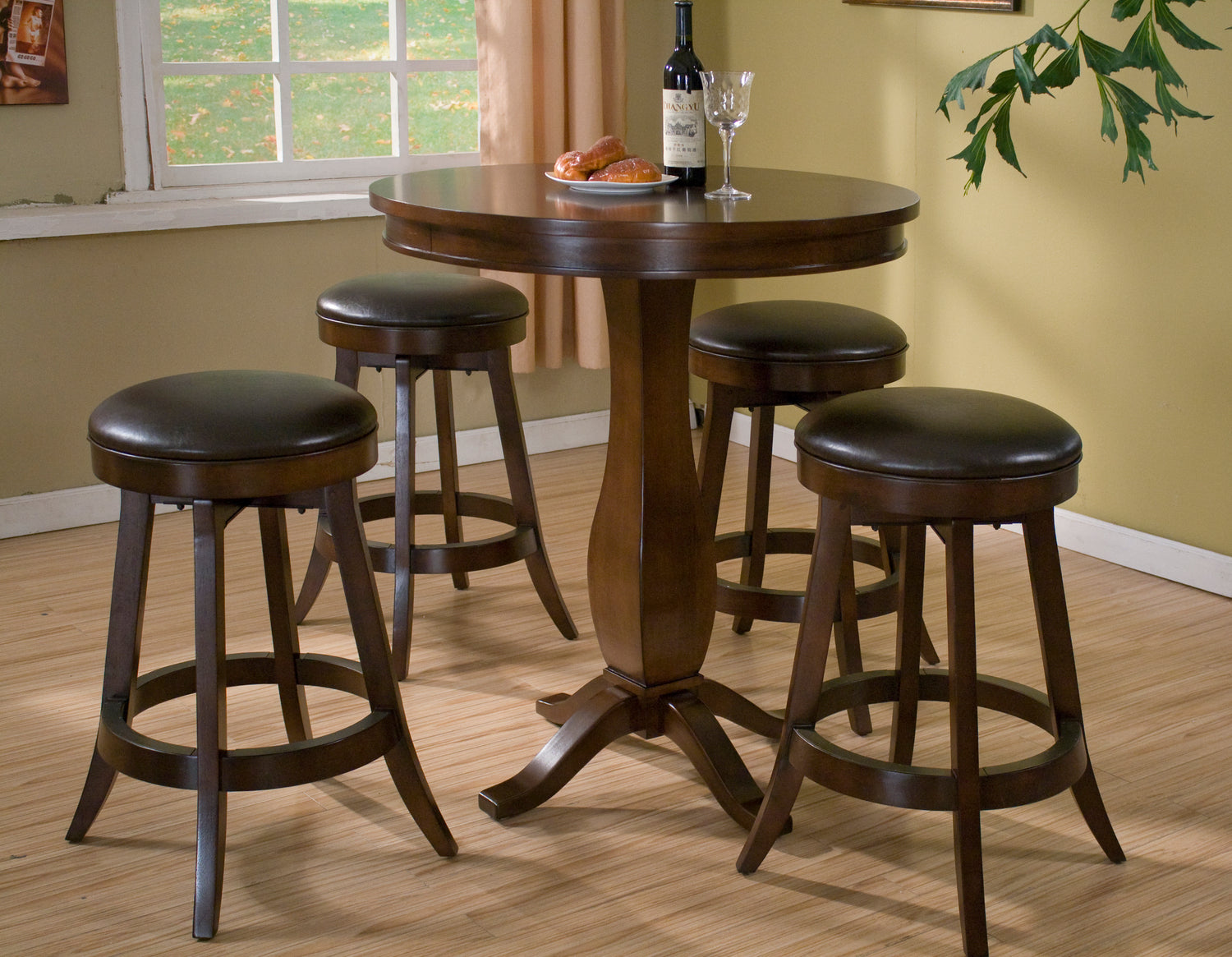 Legacy Billiards Sterling Pub Table with Sterling Backless Barstools Room Shot